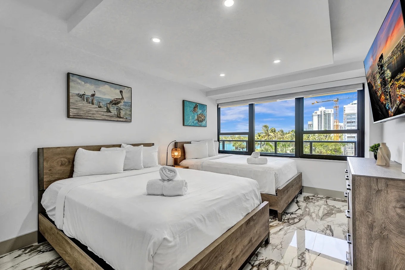 Two-bed suite with Miami Beach view