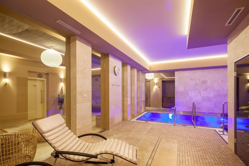 Indoor spa and pool area